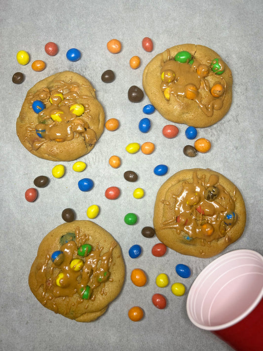 Peanut butter m&m stuffed Cookies